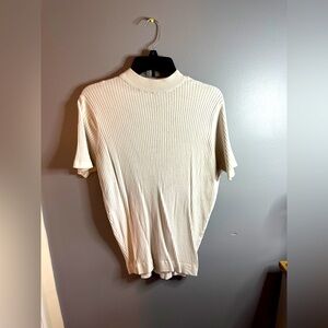 Classic Cream Ribbed Men's Shirt